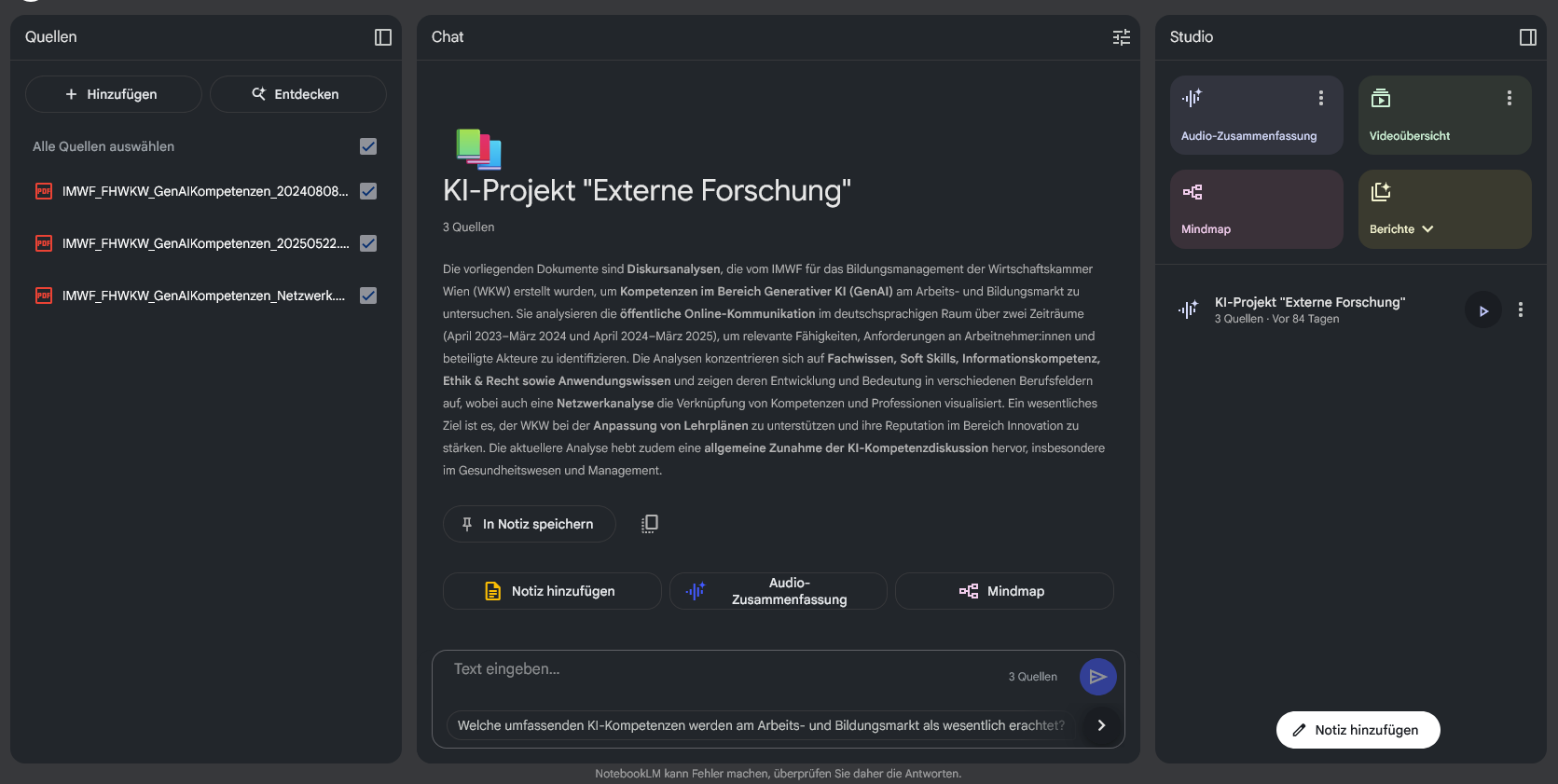 Screenshot - Google NotebookLM