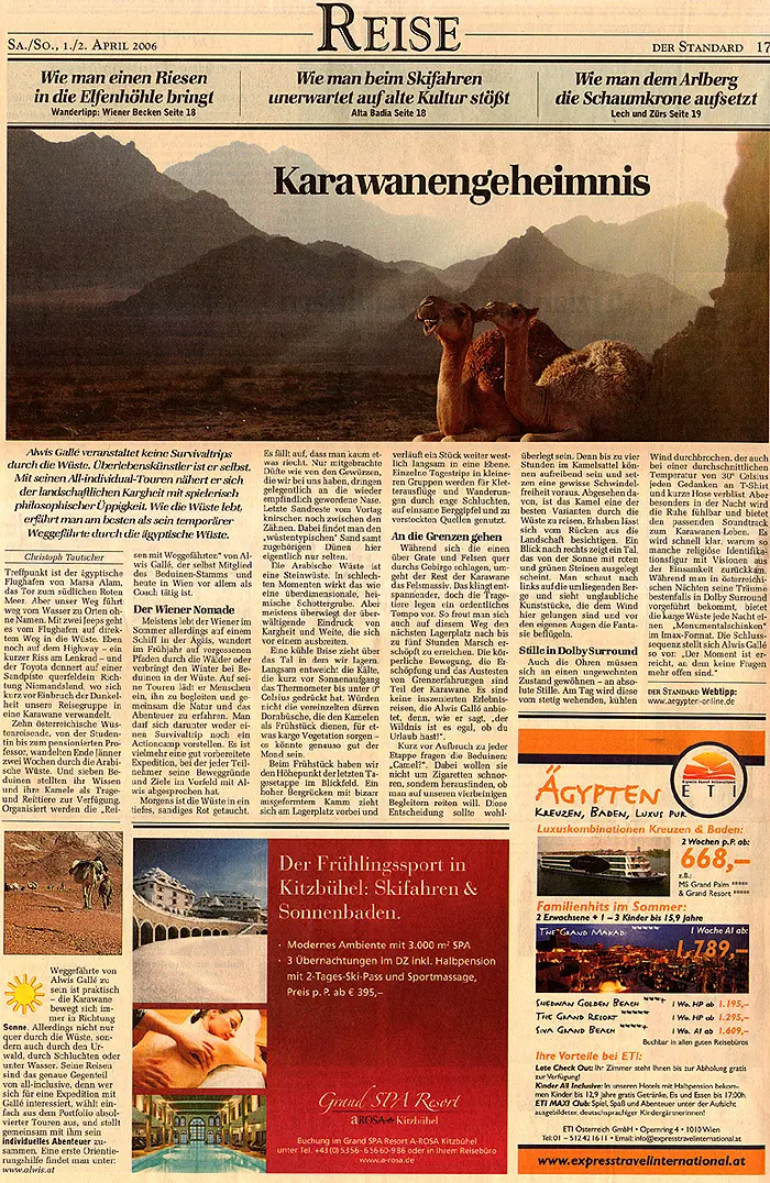 standard_wueste_web Wüsten-Karawane-Reiseartikel - Der Standard