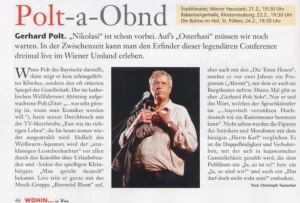 WOHIN... in Wien - Gerhard Polt