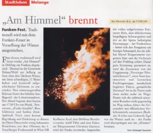 WOHIN... in Wien - Funkenfeuer