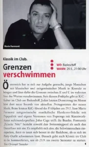 WOHIN... in Wien - Klassik im Club