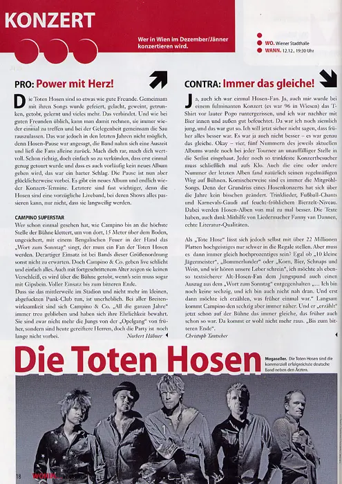 WOHIN... in Wien - Toten Hosen 2008